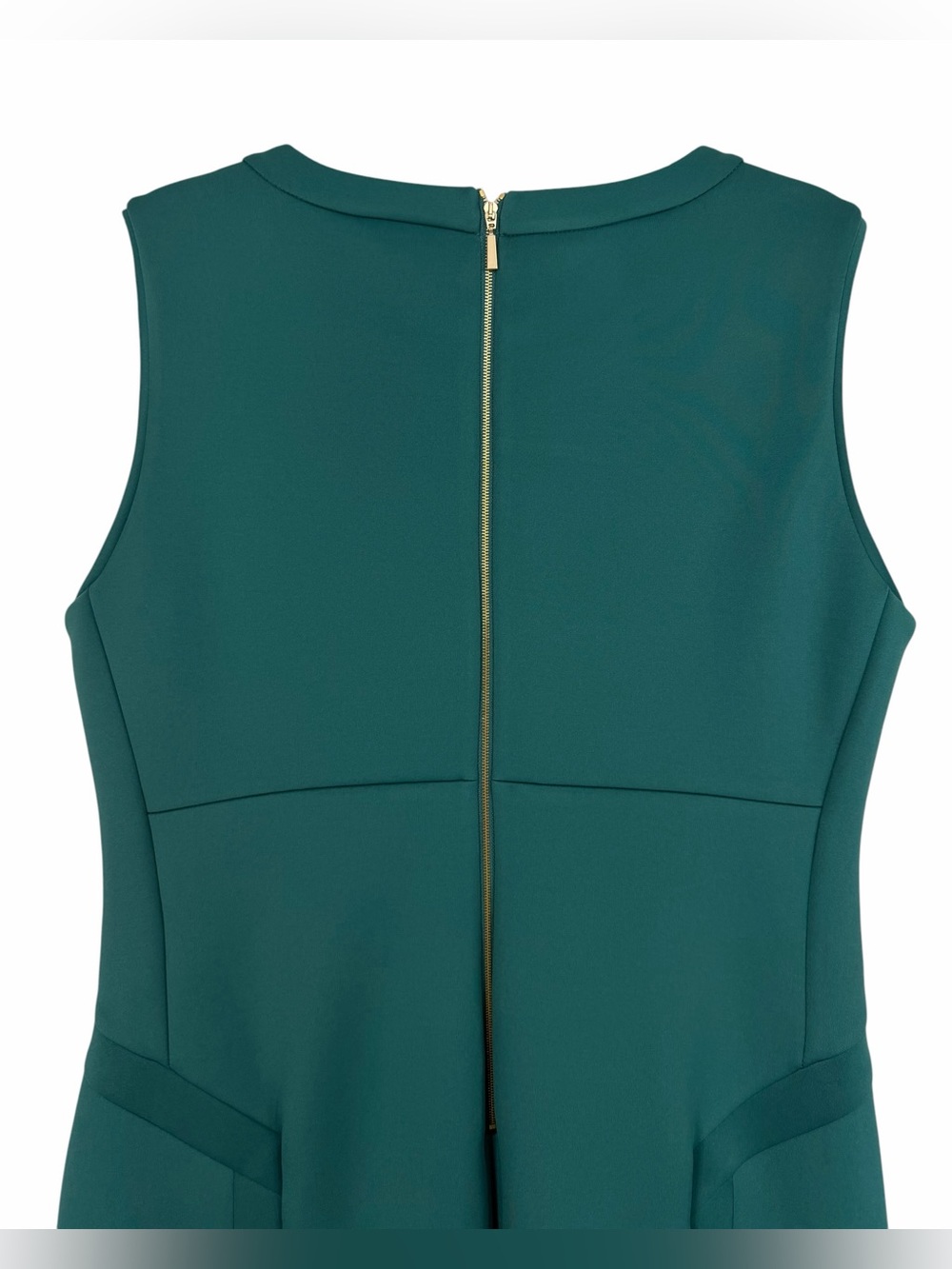 Calvin Klein Dark Teal Sleeveless Midi Sheath Dress - Picture 9 of 11